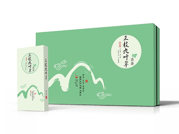 點創(chuàng)包裝為三枝九葉草提供茶葉盒定制